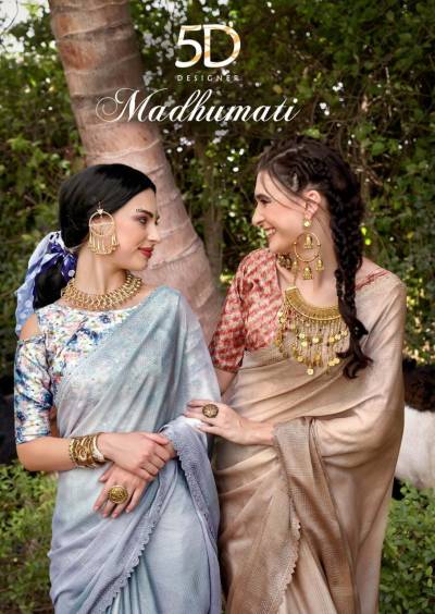 Madhumati By 5D Designer Fancy Foil Print Saree Collection